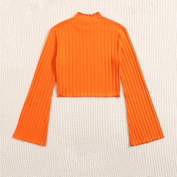 💎 Orange top with flared arms size 2 (XS) - Picture 2 of 4